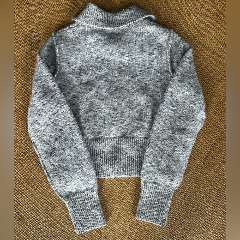 Zara Heathered Gray Chunky Knit Cardigan - Picture 4 of 4